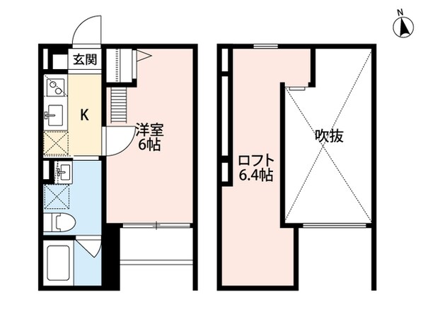 大物駅 徒歩10分 2階の物件間取画像